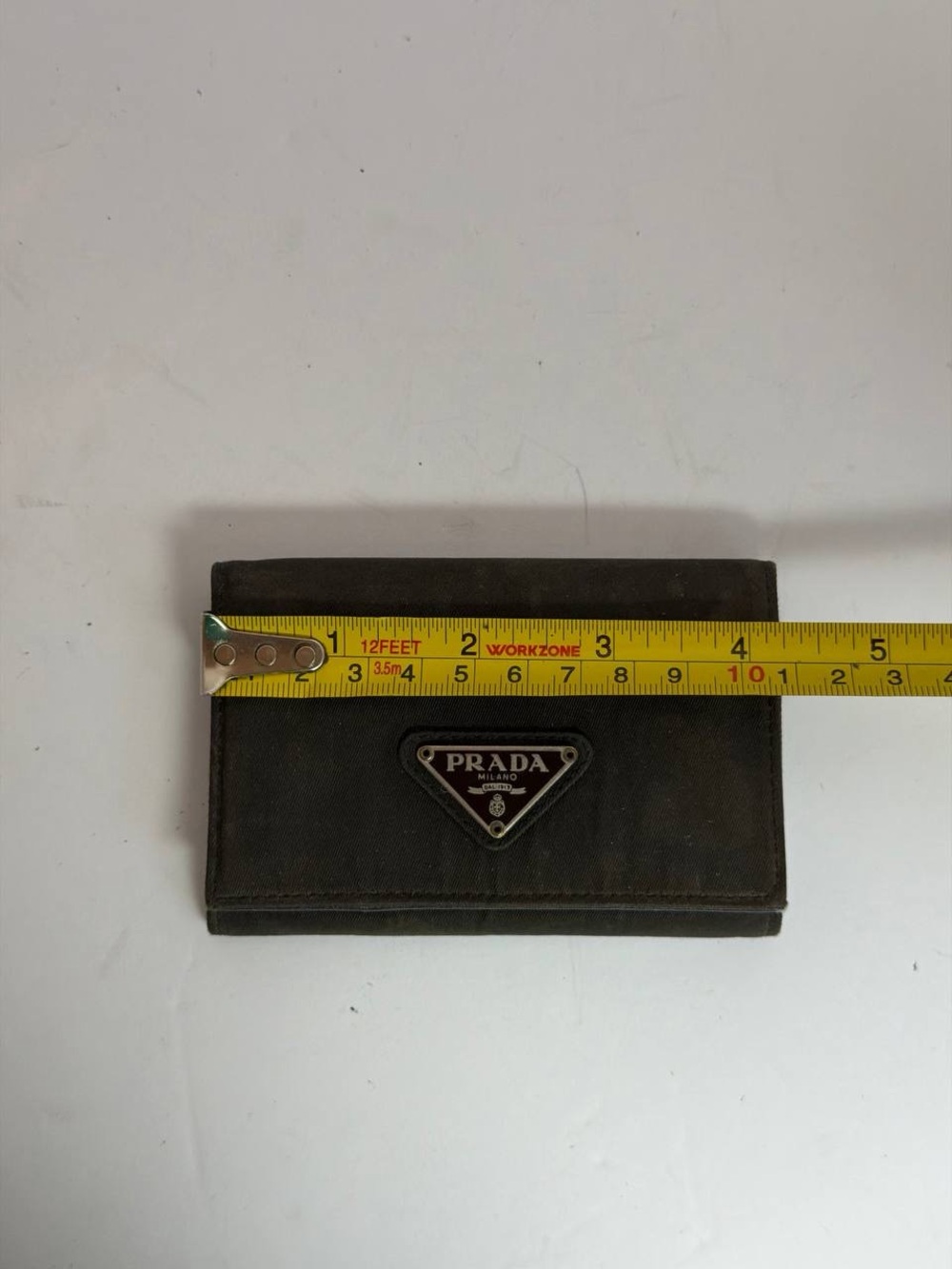 Prada Dark Green Nylon Flap Cardholder - Picture 7 of 15